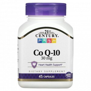 21st Century, Co Q-10, 30 мг, 45 капсул