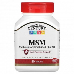 21st Century, МСМ, 1000 мг, 90 таблеток