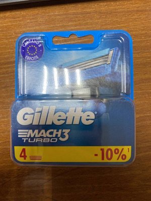 Сменные кассеты Gillette Mach3 Turbo 4 шт
