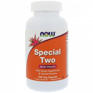 Now Foods, Special Two, мультивитамины, 240 растительных капсул