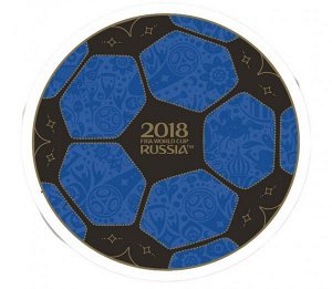 Тарелка диам. 100 мм Футбольный мяч Синий