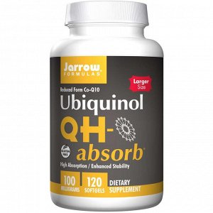 Jarrow Formulas, QH-Absorb, Убихинол, 100 мг, 120 гелевых капсул