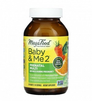 MegaFood Baby &amp; Me 2, 120 таблеток