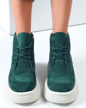 Ботинки зеленый замша (демисезон)