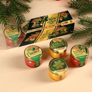 Подарочный набор крем-мёда «Чудес», вкус: клубника, абрикос, апельсин, малина, 120 г (4 шт. x 30 г).