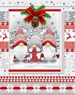 Полотенце кухонное вафельное &quot;Новогодний гном&quot; 2