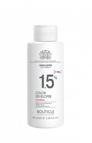 ОКСИДАНТ-ЛОСЬОН 1,5% - “BOUTICLE COLOR DEVELOPER 5 VOL" (100 МЛ)сия 1,5% “Developer Emulsion 10 vol”