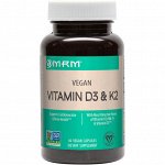 MRM, Витамины D3 и K2 для веганов, 60 растительных капсул