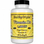 Healthy Origins, Витамин D3, 1000 МЕ, 90 гелевых капсул