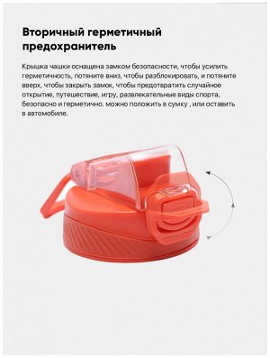 Спортивная бутылка Xiaomi Mijia Quange Hello life Tritan