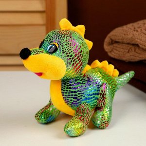 Мягкая игрушка «Дракоша», блестящий, 17 см, цвет зелёный