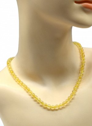 Бусы из цитрина шарик 6мм, 45см