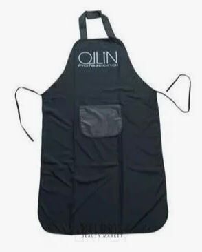 Фартук черный OLLIN Professional с белым логотипом, размер 870x650мм
