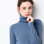 Водолазка с высоким горлом, с манжетами на рукавах