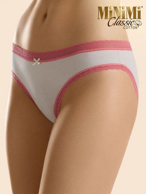 MiNiMi BO221colors Трусы женские слипы из высокогигиеничного хлопка (Avorio/Menta -Молочно/мятный цвет)