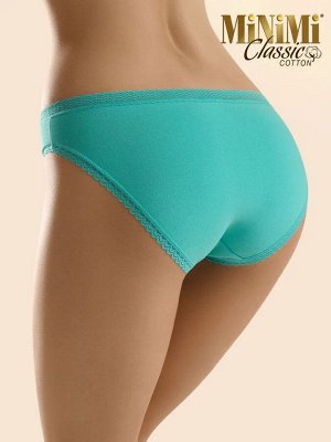 MiNiMi BO221colors Трусы женские слипы из высокогигиеничного хлопка (Avorio/Menta -Молочно/мятный цвет)