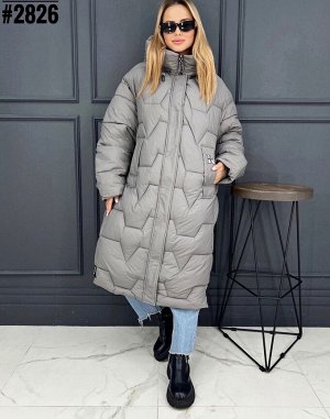Пальто женское большого размера / куртка длинная женская большого размера