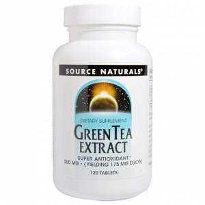 Source Naturals, Экстракт зелёного чая, 500 мг, 120 таблеток