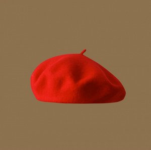 Берет, однотонный, размер 54-58 см.