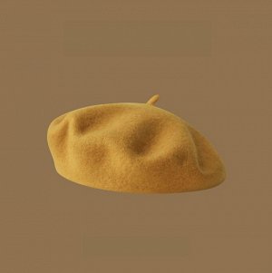 Берет, однотонный, размер 54-58 см.