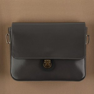 Застёжка для сумки, пришивная, 6 x 4 см, цвет чёрный/бронзовый