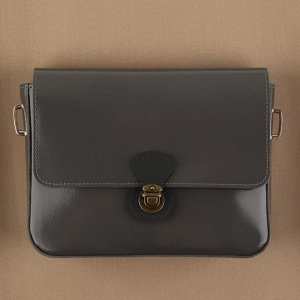 Застёжка для сумки, пришивная, 6 x 4 см, цвет чёрный/бронзовый