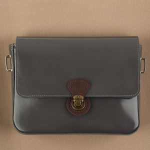Застёжка для сумки, пришивная, 6 x 4 см, цвет тёмно-коричневый/бронзовый
