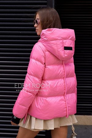 Розовая куртка - пуховик