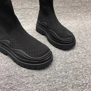 Ботинки Эластичные сапоги средней длины на толстой подошве
