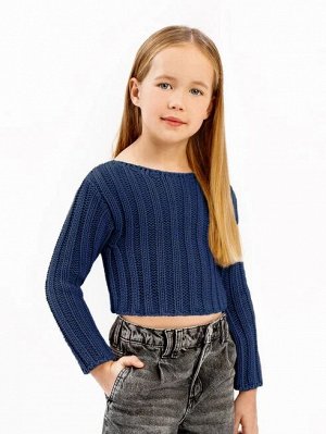 Свитер для девочки Amarobaby KNIT Line, синий,