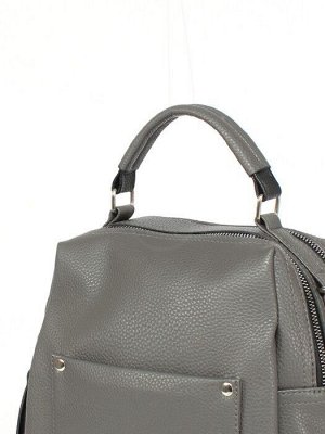 Рюкзак жен искусственная кожа ADEL-195/1в,   (рюкзак change), 2отд+карм/перег,  серый флотер  256170
