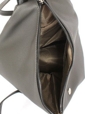 Рюкзак жен искусственная кожа ADEL-209/1в,  1отд+карм/перег,  серый/черный флотер  256174