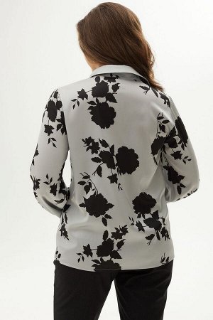 Блуза Рост: 170 Состав: полиэстр 100%. Комплектация блуза. Блузка женская прямого силуэта на центральной застежке на петли и пуговицы. Перед с нагрудными вытачками от боковых швов. Спинка цельнокроена