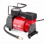 Компрессор воздушный AUTOPROFI, 30 л./мин., 12V/14A, 120W, 7 Атм.,  шланг 1 м., питание от прикуривателя, переходник с зажимами АКБ,  набор из 4-х переходников для надувн. изделий, сумка