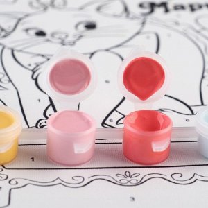 Картина по номерам для детей «Кошечка Мари», 21 х 15 см, Коты Аристократы