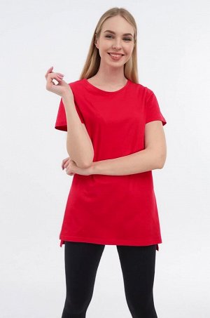 Удлиненная женская футболка с разрезами Happyfox
