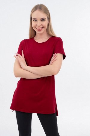 Удлиненная женская футболка с разрезами Happyfox