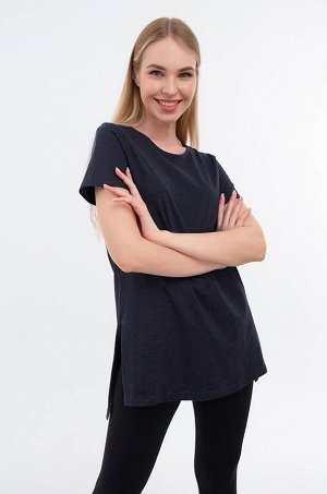 Удлиненная женская футболка с разрезами Happyfox