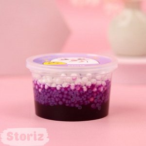 Слайм "Мишки", WOW с шариками, Фиолетовый, 150 гр.