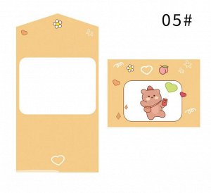 Конверт-открытка "Bear" №05, желтый