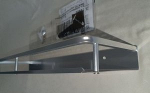 Металлическая полка для ванной, кухни хром, 40 см