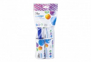 Набор липкий ролик для одежды Fun Clean, 20 слоев /ролик+2 запасных блока/