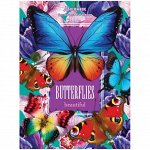 Дневник 1-11 кл. 48л. (твердый) &quot;Beautiful butterfly&quot;, матовая ламинация, блестки
