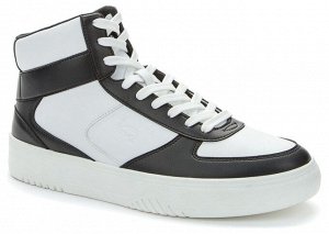 Черный/белый иск.кожа мужские ботинки (О-З 2023)