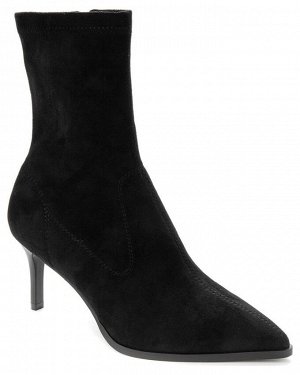 Черный иск.замша женские ботинки (О-З 2023)