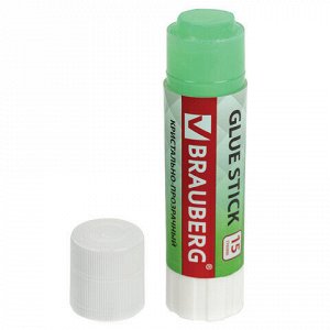 Клей-карандаш 15 г ВЫГОДНАЯ УПАКОВКА BRAUBERG "COLOR Crystal", 4 штуки на блистере, 271709