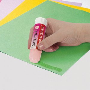 Клей-карандаш 15 г ВЫГОДНАЯ УПАКОВКА BRAUBERG "COLOR Crystal", 4 штуки на блистере, 271709