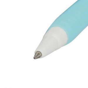 Ручка шариковая масляная автоматическая с грипом UNI &quot;JetStream&quot;, СИНЯЯ, корпус бирюзовый, 0,35 мм, SXN-101FL AQUA