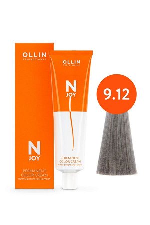 OLLIN N-JOY 9/12 - блондин пепельно-фиолетовый, перманентная крем-краска для волос 100мл