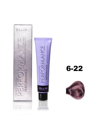 OLLIN PERFORMANCE Краска для волос 6/22 темно- русый фиолетовый 60мл